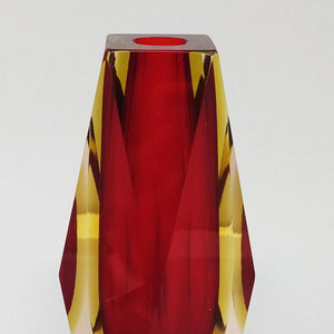 1960s Astonishing Rare Red Vase Designed By Flavio Poli for Seguso Madinteriorart by Maden