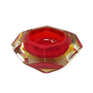 1960s Astonishing Red Ashtray or Vide Poche Designed By Flavio Poli for Seguso Madinteriorart by Maden
