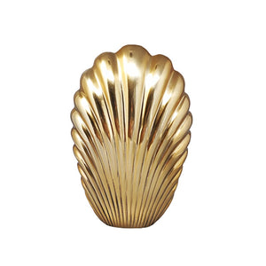 1960s Astonishing Vase "Shell" in Metal by Macr. Made in Italy Madinteriorart by Maden