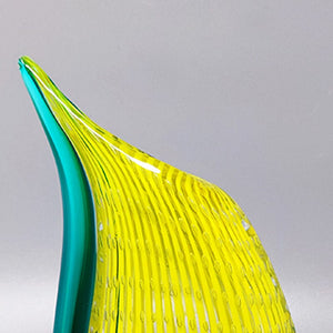 1960s Astonishing Yellow and Green Vase by Rosenthal in Murano Glass. Made in Italy Madinteriorart by Maden