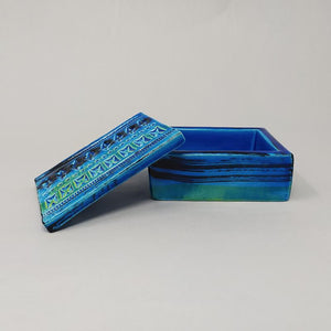 1960s Bitossi Box in Ceramic by Aldo Londi "Blue Collection" Madinteriorartshop by Maden