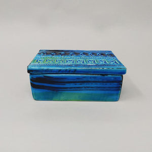1960s Bitossi Box in Ceramic by Aldo Londi "Blue Collection" Madinteriorartshop by Maden