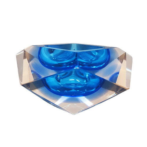 1960s Gogeous Blue Ashtray or Catchall by Flavio Poli for Seguso. Made in Italy Madinteriorart by Maden