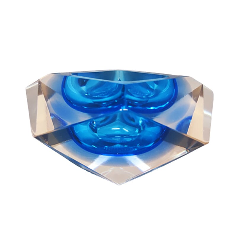 1960s Gogeous Blue Ashtray or Catchall by Flavio Poli for Seguso. Made in Italy Madinteriorart by Maden