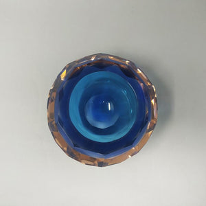 1960s Gorgeous Big Blue Bowl or Catchall Designed By Flavio Poli for Seguso Madinteriorart by Maden