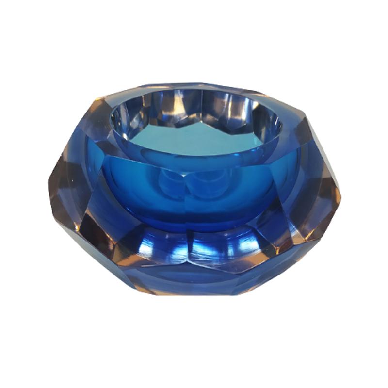 1960s Gorgeous Big Blue Bowl or Catchall Designed By Flavio Poli for Seguso Madinteriorart by Maden