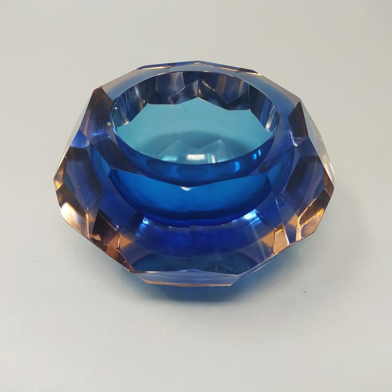 1960s Gorgeous Big Blue Bowl or Catchall Designed By Flavio Poli for S