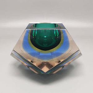 1960s Gorgeous Big Green Ashtray or Catchall by Flavio Poli for Seguso. Made in Italy Madinteriorart by Maden