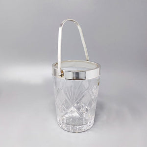 1960s Gorgeous Cut Crystal Cocktail Shaker with Ice Bucket Made in Italy Madinteriorart by Maden