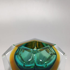 1960s Gorgeous Green Ashtray or Catchall by Flavio Poli for Seguso. Made in Italy Madinteriorart by Maden