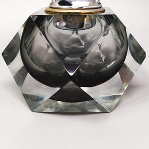 1960s Gorgeous Grey Table Lighter in Murano Sommerso Glass By Flavio Poli for Seguso Madinteriorart by Maden