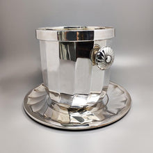 Load image into Gallery viewer, 1960s Gorgeous Ice Bucket With Plate in Silver Plated by Ricci for Marengo. Made in Italy Madinteriorart by Maden
