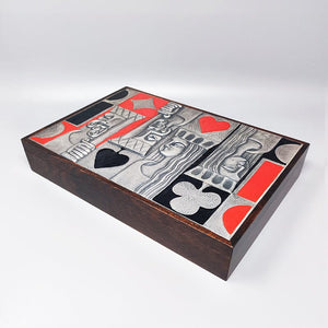 1960s Gorgeous Playing Cards Box by Ottaviani. Made in Italy Madinteriorart by Maden