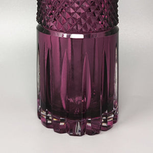 1960s Gorgeous Purple Bohemian Cut Glass Cocktail Shaker. Made in Italy Madinteriorart by Maden
