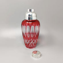 Load image into Gallery viewer, 1960s Gorgeous Red Bohemian Cut Crystal Glass Cocktail Shaker. Made in Italy Madinteriorart by Maden

