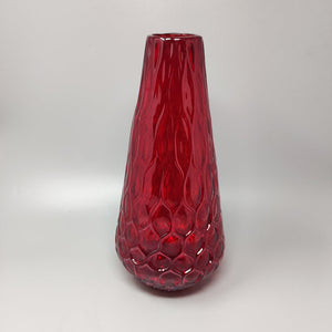 1960s Gorgeous Red Vase in Murano Glass By Ca dei Vetrai. Made in Italy Madinteriorart by Maden