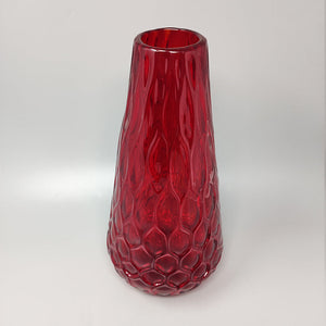 1960s Gorgeous Red Vase in Murano Glass By Ca dei Vetrai. Made in Italy Madinteriorart by Maden