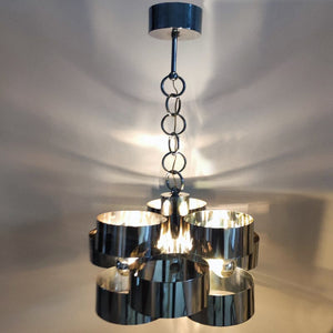 1960s Gorgeous Space Age Pendant Lamp by Max Sauze for Sciolari. Made in Italy Madinteriorart by Maden