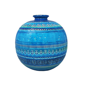 1960s Gorgeous Vase by Aldo Londi for Bitossi "Blue Rimini Collection" Madinteriorartshop by Maden