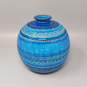 1960s Gorgeous Vase by Aldo Londi for Bitossi "Blue Rimini Collection" Madinteriorartshop by Maden