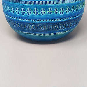 1960s Gorgeous Vase by Aldo Londi for Bitossi "Blue Rimini Collection" Madinteriorartshop by Maden