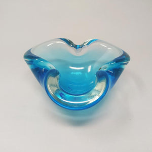 1960s Stunning Blue Bowl or Catchall By Flavio Poli for Seguso Madinteriorart by Maden
