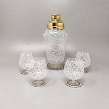 Load image into Gallery viewer, 1960s Stunning Cocktail Shaker Set with Four Glasses. Made in Italy Madinteriorart by Maden
