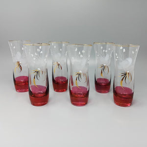 1960s Stunning Cocktail Shaker Set with Six Glasses. Made in Italy Madinteriorart by Maden