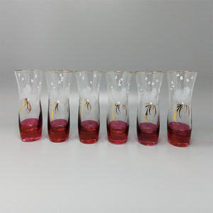 1960s Stunning Cocktail Shaker Set with Six Glasses. Made in Italy Madinteriorart by Maden