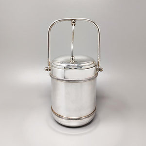 1960s Stunning ice bucket in stainless steel by Aldo Tura for Macabo. Made in Italy Madinteriorart by Maden