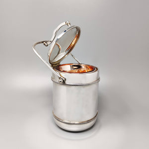 1960s Stunning ice bucket in stainless steel by Aldo Tura for Macabo. Made in Italy Madinteriorart by Maden