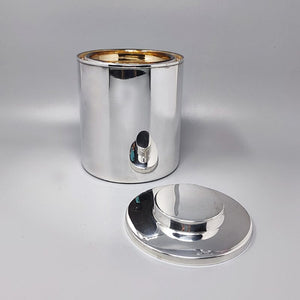 1960s Stunning ice bucket in stainless steel by Aldo Tura for Macabo Madinteriorart by Maden