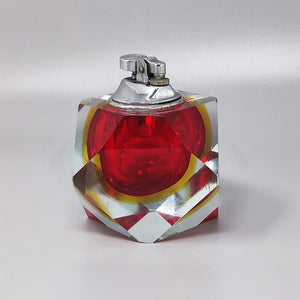 1960s Stunning Table Lighter in Murano Sommerso Glass By Flavio Poli for Seguso Madinteriorart by Maden