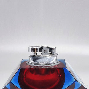 1960s Stunning Table Lighter in Murano Sommerso Glass By Flavio Poli for Seguso Madinteriorart by Maden