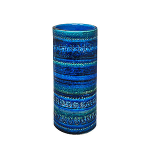 1960s Stunning Vase by Aldo Londi for Bitossi "Blue Rimini Collection" Madinteriorartshop by Maden
