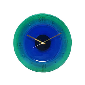 1960s Wall Clock in Murano Glass by "Cà Dei Vetrai". Made in Italy Madinteriorart by Maden