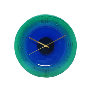 1960s Wall Clock in Murano Glass by "Cà Dei Vetrai". Made in Italy Madinteriorart by Maden