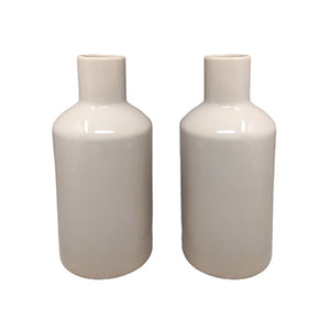 1970s Amazing Pair of Vases in Ceramic by F.lli Brambilla in Beige Color. Made in Italy Madinteriorartshop by Maden