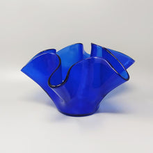 Load image into Gallery viewer, 1970s Blue Vase &quot;Fazzoletto&quot; by Dogi in Murano Glass. Made in Italy Madinteriorart by Maden
