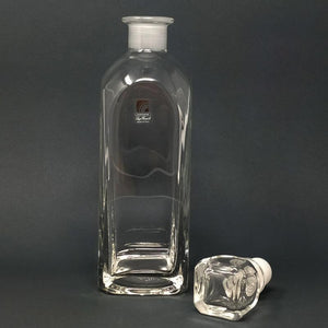 1970s Elegant Italian Vintage Crystal Decanter with 6 Crystal Glasses signed Luigi Bormioli Madinteriorart by Maden