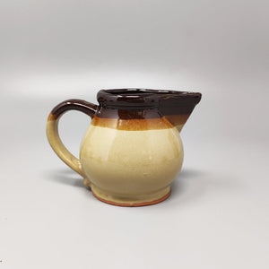 1970s Gorgeous Brown Coffee Set in Faenza Ceramic. Handmade Made in Italy Madinteriorartshop by Maden