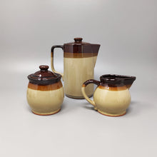 Load image into Gallery viewer, 1970s Gorgeous Brown Coffee Set in Faenza Ceramic. Handmade Made in Italy Madinteriorartshop by Maden
