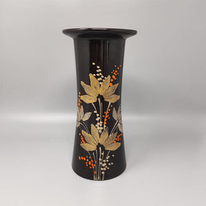 1970s Gorgeous brown vase ceramic by SIC hand-painted. Made in Italy Madinteriorartshop by Maden
