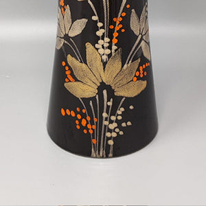 1970s Gorgeous brown vase ceramic by SIC hand-painted. Made in Italy Madinteriorartshop by Maden