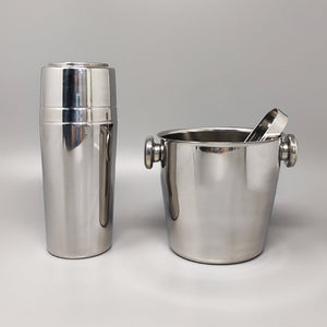1970s Gorgeous Cocktail Shaker With Ice Bucket by Mepra. Made in Italy Madinteriorart by Maden