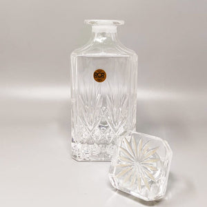 1970s Gorgeous Crystal Decanter with 2 Crystal Glasses by RCR. Made in Italy Madinteriorart by Maden