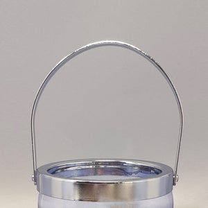 1970s Gorgeous Crystal Ice Bucket with 6 Glasses by Ivat. Made in Italy Madinteriorart by Maden