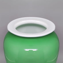 Load image into Gallery viewer, 1970s Gorgeous Green Vase by Nason in Murano Glass. Made in Italy Madinteriorart by Maden
