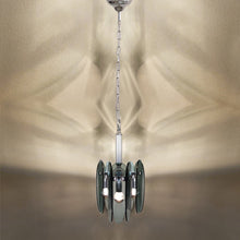 Load image into Gallery viewer, 1970s Gorgeous Grey Smoked Chandelier by Veca in Murano Glass. Made in Italy Madinteriorart by Maden
