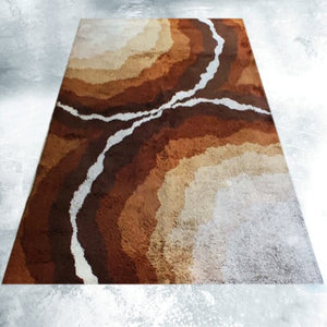 1970s Gorgeous Space Age Rug in Wool. Made in Italy Madinteriorart by Maden